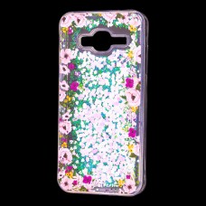 Чохол для Samsung Galaxy J3 2016 (J320) вода світло-рожевий "квіти"