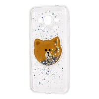 Чохол для Samsung Galaxy J3 2016 (J320) рідкі блискітки іграшка "ведмедик"