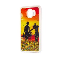 Чохол для Samsung Galaxy J4 2018 (J400) Pepper блискітки вода золотистий "берег"
