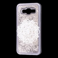 Чохол для Samsung Galaxy J5 (J500) вода срібляста "біла мандала"