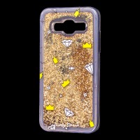 Чохол для Samsung Galaxy J5 (J500) вода золотистий "корона та діамант"