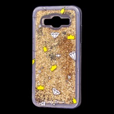 Чохол для Samsung Galaxy J5 (J500) вода золотистий "корона та діамант"