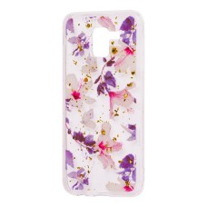 Чохол для Samsung Galaxy J6 2018 (J600) Flowers Confetti "китайська фіолетова троянда"