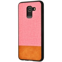 Чохол для Samsung Galaxy J6 2018 (J600) Hard Textile рожево-коричневий