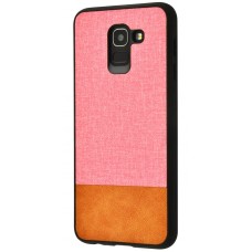 Чохол для Samsung Galaxy J6 2018 (J600) Hard Textile рожево-коричневий