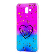 Чохол Samsung Galaxy J6+ 2018 (J610) Multi confetti рожевий "Серце"