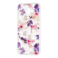 Чохол для Samsung Galaxy J6+ 2018 (J610) Flowers Confetti "китайська фіолетова троянда"