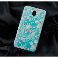 Чохол Samsung Galaxy J7 2017 (J730) блакитні квіти