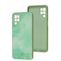 Чохол для Samsung Galaxy A12 / M12 Marble Clouds turquoise