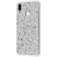 Чохол для Samsung Galaxy M20 (M205) Shining sparkles з блискітками сріблястий