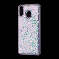 Чохол для Samsung Galaxy M20 (M205) Блискучі вода світло-рожевий "геометрія"