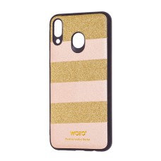Чохол Samsung Galaxy M20 (M205) woto з блискітками золотистий