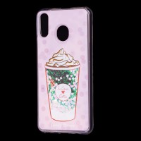 Чохол для Samsung Galaxy M20 (M205) Блискучі вода світло-рожевий "морозиво"