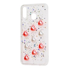 Чохол для Samsung Galaxy M20 (M205) 3D confetti "серця"