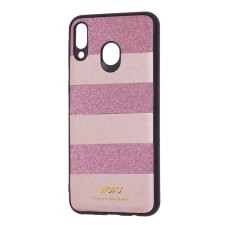Чохол Samsung Galaxy M20 (M205) woto з блискітками рожевий
