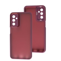 Чохол для Samsung Galaxy M23 (M236) Luxury Metal Lens марсала