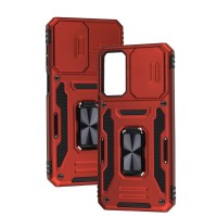 Чохол Samsung Galaxy M13 4G / M23 5G Camshield Army Ring червоний