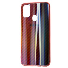 Чохол для Samsung Galaxy M21/M30s Carbon Gradient Hologram червоний