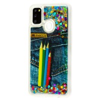 Чохол для Samsung Galaxy M21 / M30s Блискітка вода new pencils