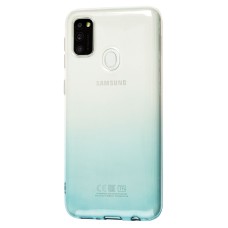 Чохол Samsung Galaxy M21 / M30s Gradient Design біло-бірюзовий