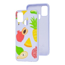 Чохол для Samsung Galaxy M31 (M315) Wave Fancy summer fruits / light purple
