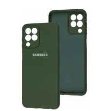Чохол Samsung Galaxy M33 (M336) Silicone Full camera зелений / dark green
