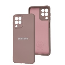 Чохол Samsung Galaxy M33 (M336) Silicone Full camera розовий / pink sand