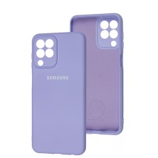 Чохол Samsung Galaxy M33 (M336) Silicone Full camera бузковий / dasheen