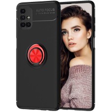 Чохол Samsung Galaxy M51 (M515) Deen ColorRing з кільцем чорний / червоний
