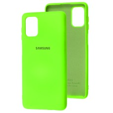 Чохол Samsung Galaxy M51 (M515) Silicone Full салатовий / neon green