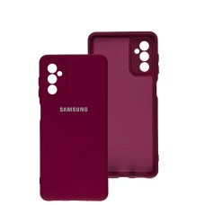 Чохол Samsung Galaxy M52 (M526) Silicone Full camera бордовий / marsala