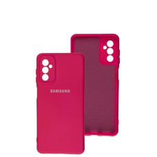 Чохол Samsung Galaxy M52 (M526) Silicone Full camera яскраво-рожевий
