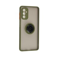 Чохол Samsung Galaxy M52 (M526) LikGus Edging Ring зелений (хакі)