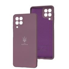 Чохол для Samsung Galaxy M53 (M536) Silicone Full Тризуб лавандовий