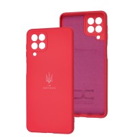 Чохол для Samsung Galaxy M53 (M536) Silicone Full Тризуб малиновий