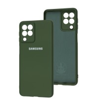 Чохол Samsung Galaxy M53 (M536) Silicone Full camera зелений / dark green
