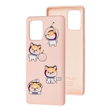 Чохол для Samsung Galaxy S10 Lite (G770) Wave Fancy laika spaceman / pink sand