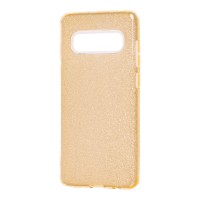 Чохол Samsung Galaxy S10+ (G975) Shining Glitter з блискітками золотистий
