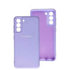 Чохол Samsung Galaxy S21 FE (G990) Silicone Full camera бузковий / dasheen