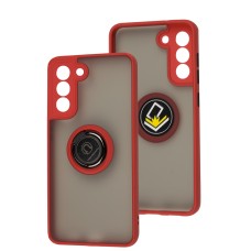 Чохол Samsung Galaxy S21 FE (G990) LikGus Edging Ring червоний