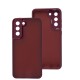 Чохол Samsung Galaxy S21 FE (G990) Luxury Metal Lens марсала