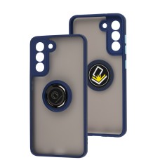 Чохол Samsung Galaxy S21 FE (G990) LikGus Edging Ring синій