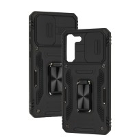 Чохол для Samsung Galaxy S21 FE (G990) Camshield Army Ring чорний