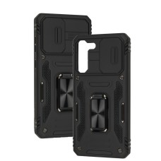 Чохол для Samsung Galaxy S21 FE (G990) Camshield Army Ring чорний