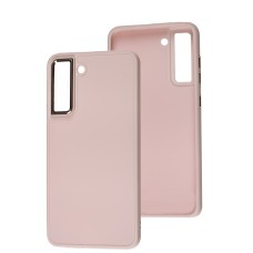 Чохол Samsung Galaxy S21 FE (G990) Bonbon Metal style light pink