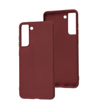 Чохол Samsung Galaxy S21 FE (G990) Candy бордовий