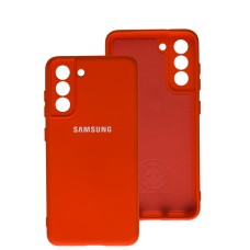 Чохол Samsung Galaxy S21 FE (G990) Silicone Full camera червоний