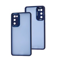 Чохол Samsung Galaxy S20 FE (G780) Luxury Metal Lens синій