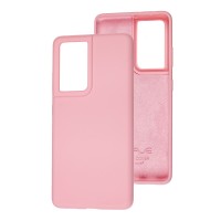 Чохол Samsung Galaxy S21 Ultra (G998) Wave Full рожевий / light pink