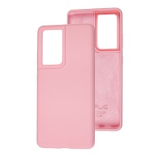 Чохол Samsung Galaxy S21 Ultra (G998) Wave Full рожевий / light pink